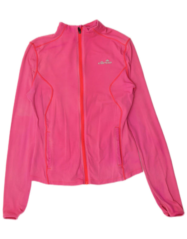 Женский спортивный костюм Ellesse, верхняя куртка UK 12, нейлон среднего розового цвета