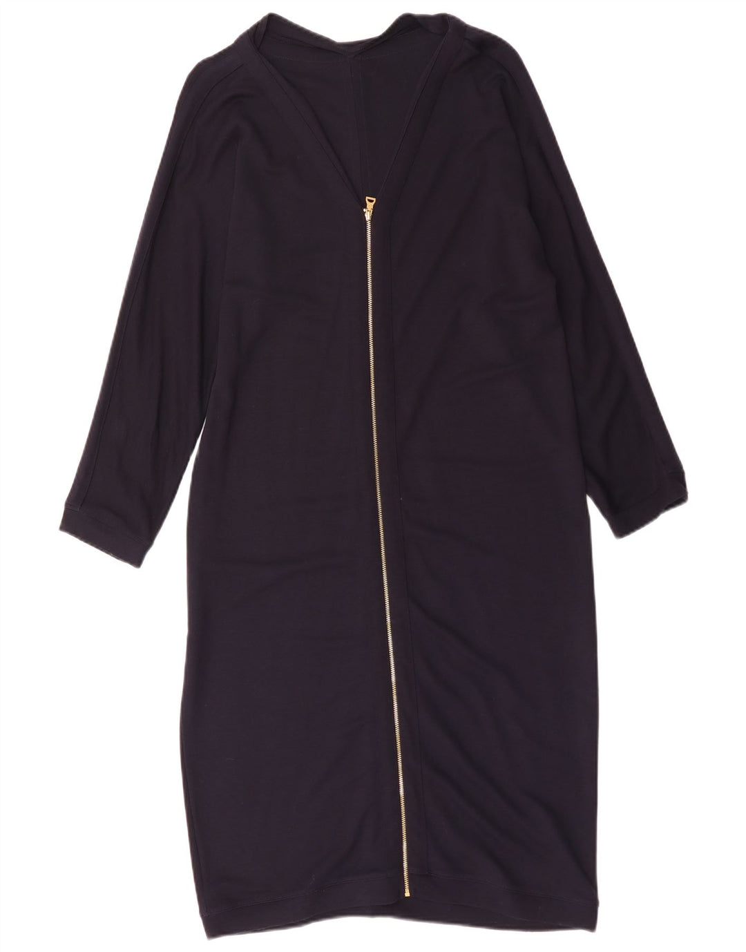 Женское базовое платье Jaeger с длинными рукавами UK 16, большой размер, темно-синий, вискоза