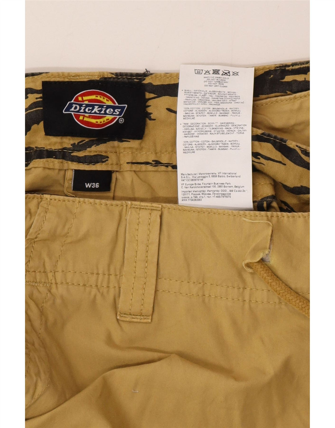Мужские прямые брюки-карго Dickies W36 L28, бежевый хлопок
