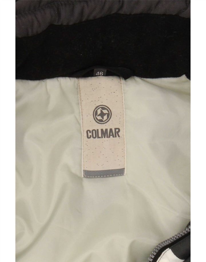 Colmar Мужская лыжная куртка свободного кроя с капюшоном IT 46, маленькая, серая, с цветными блоками