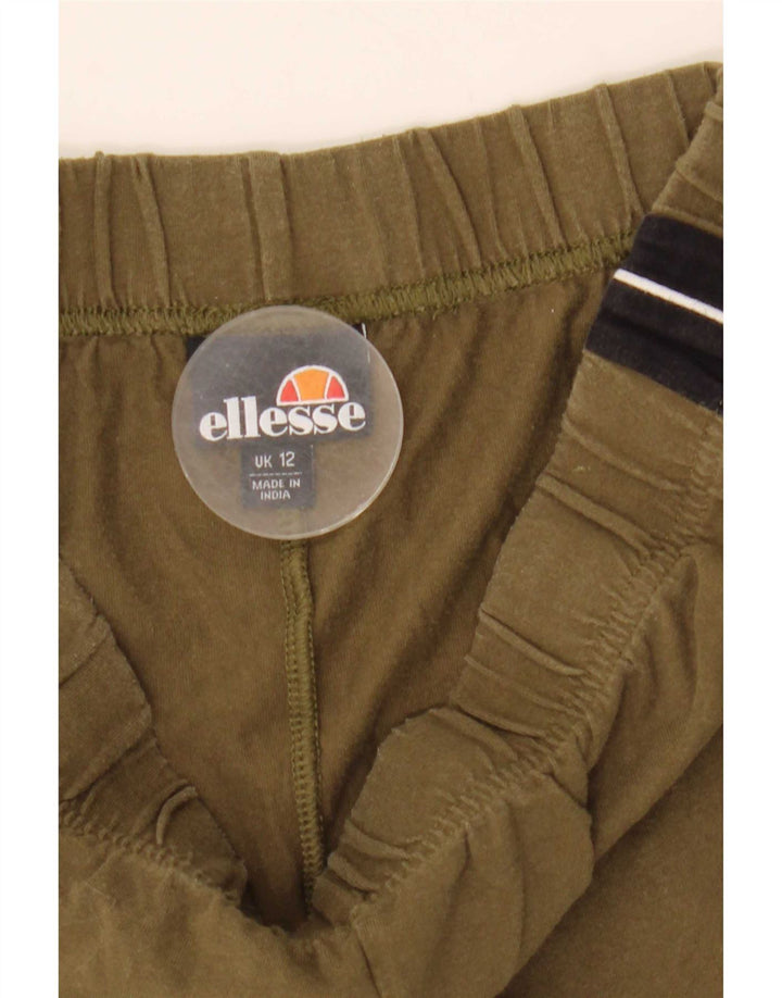 Женские леггинсы Ellesse UK 12, средний цвет хаки, хлопок с цветными блоками