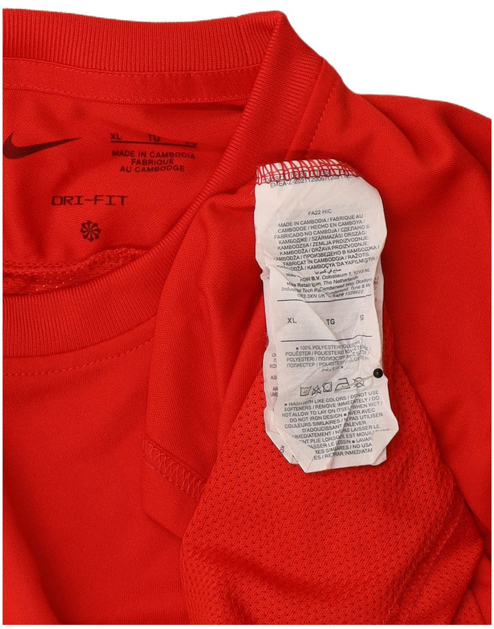 Мужская футболка Nike Dri Fit Top XL, красный полиэстер
