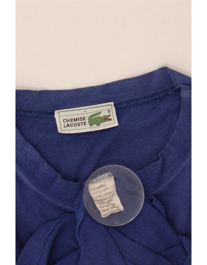 Мужская футболка Lacoste, размер 4, средний синий хлопок