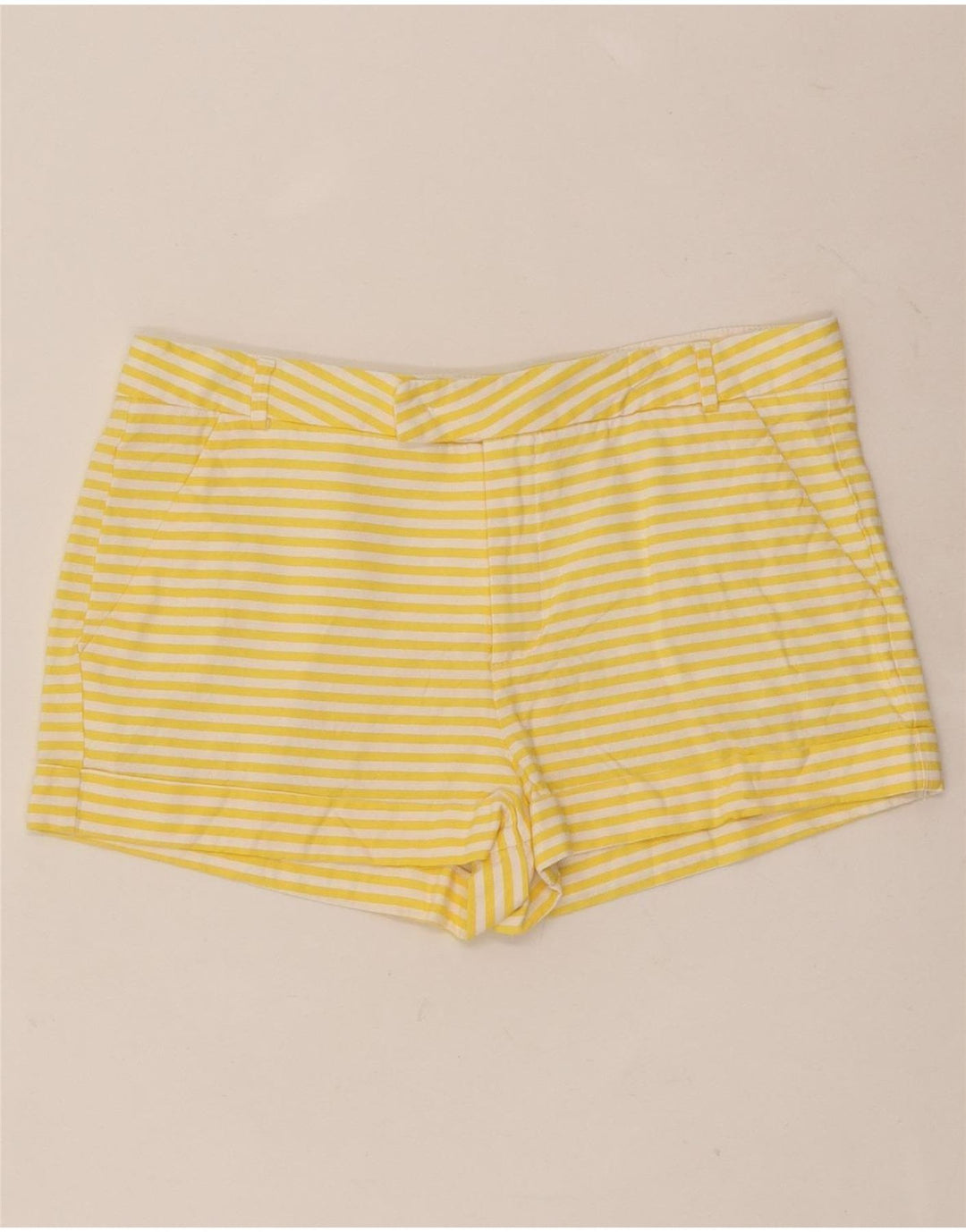 Zara Женские шорты, маленькие W26, желтые вискозные полоски