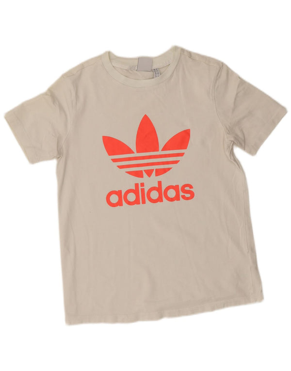 Женская футболка Adidas с графическим рисунком Top UK 12, средний белый хлопок