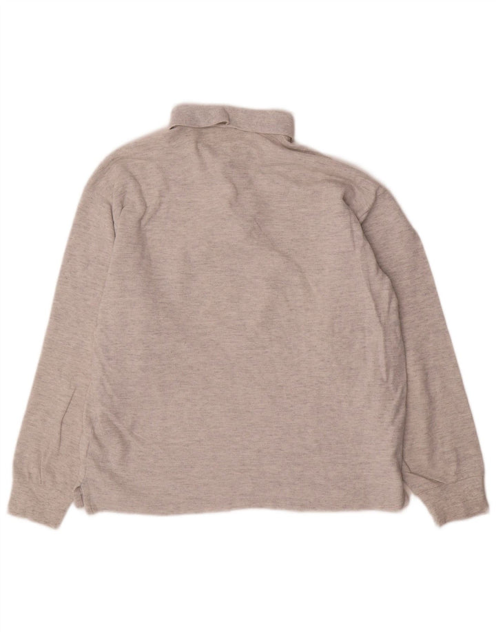 Мужская рубашка-поло с длинным рукавом Champion, серая, в крапинку
