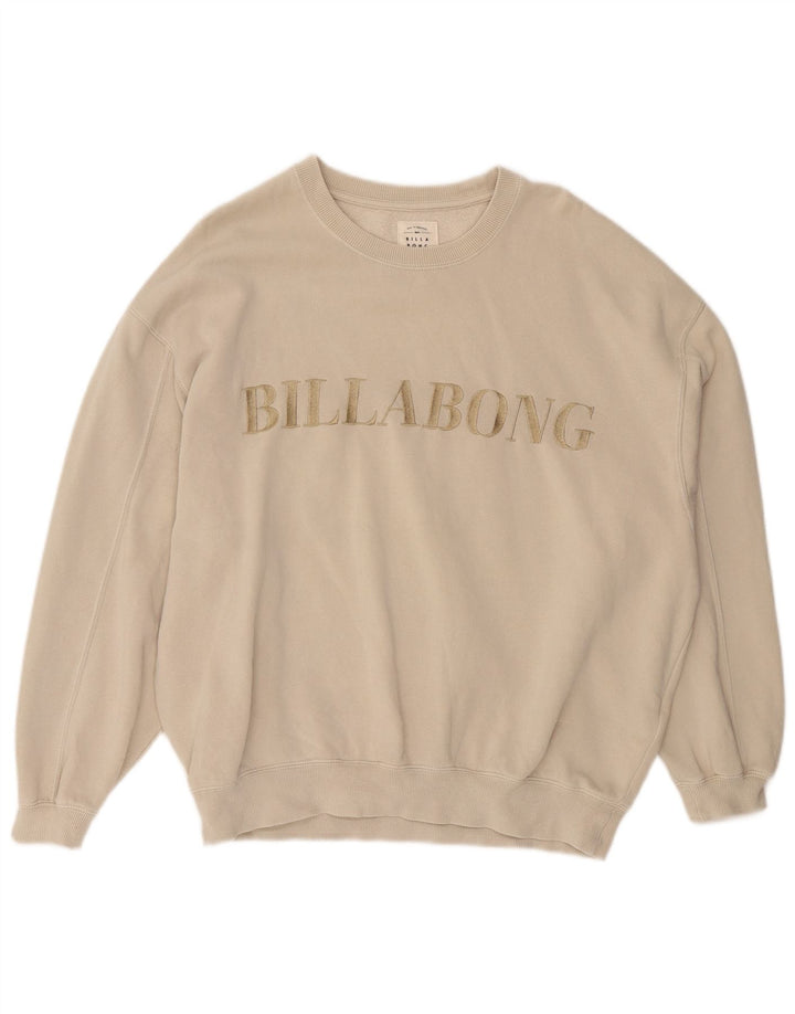 Женский джемпер оверсайз Billabong UK 12, средний цвет, белый хлопок