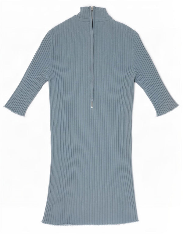 Emanuel Ungaro Womens Top 3/4 Sleeve IT 48 XL Blue Cotton