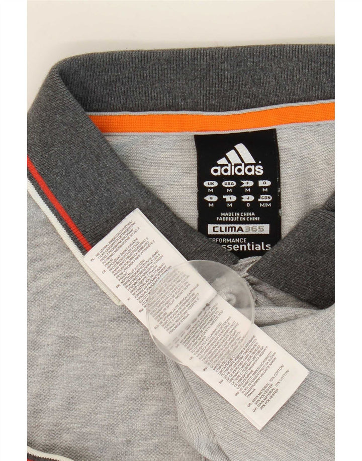 Мужская рубашка поло Adidas Clima 365 среднего серого цвета, хлопок
