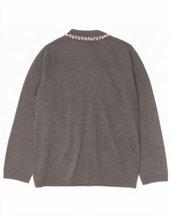 Женский кардиган Zara UK 14, большой серый цвет