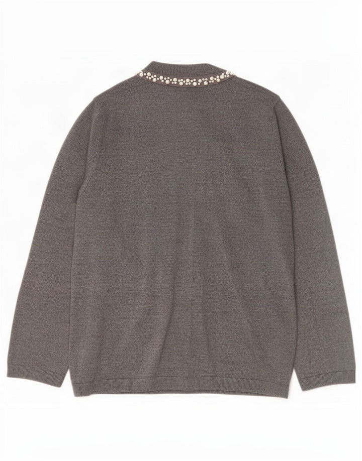 Женский кардиган Zara UK 14, большой серый цвет