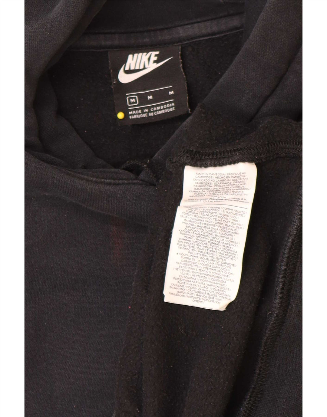 Мужской джемпер с капюшоном Nike, средний черный, хлопок