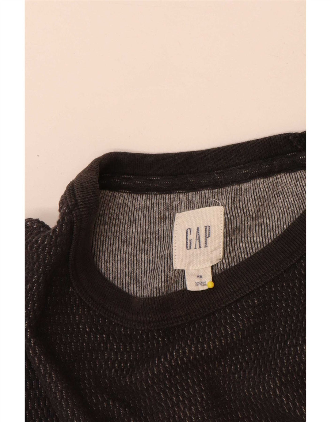 Мужской топ свободного кроя Gap XS с длинными рукавами, серый хлопок