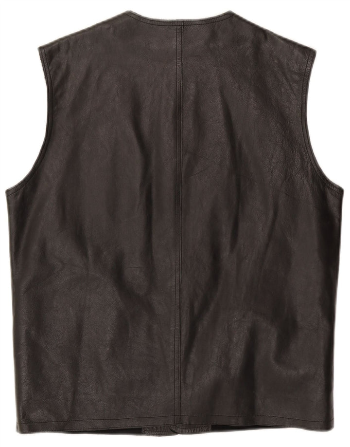 Мужской кожаный жилет Arsenal UK 38, средний черный