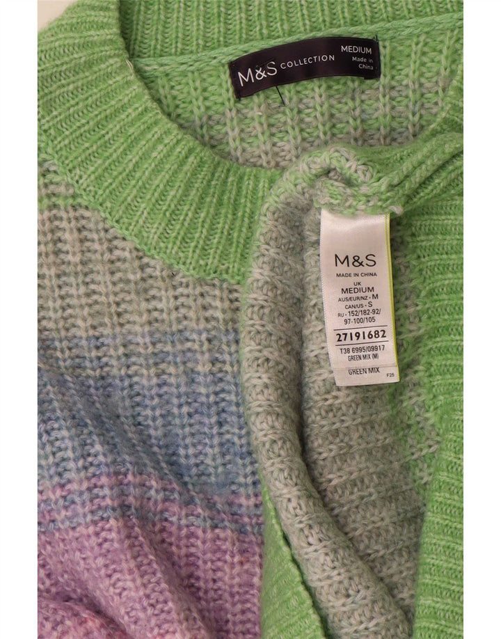 Женский джемпер с круглым вырезом Marks & Spencer UK 14, средний разноцветный