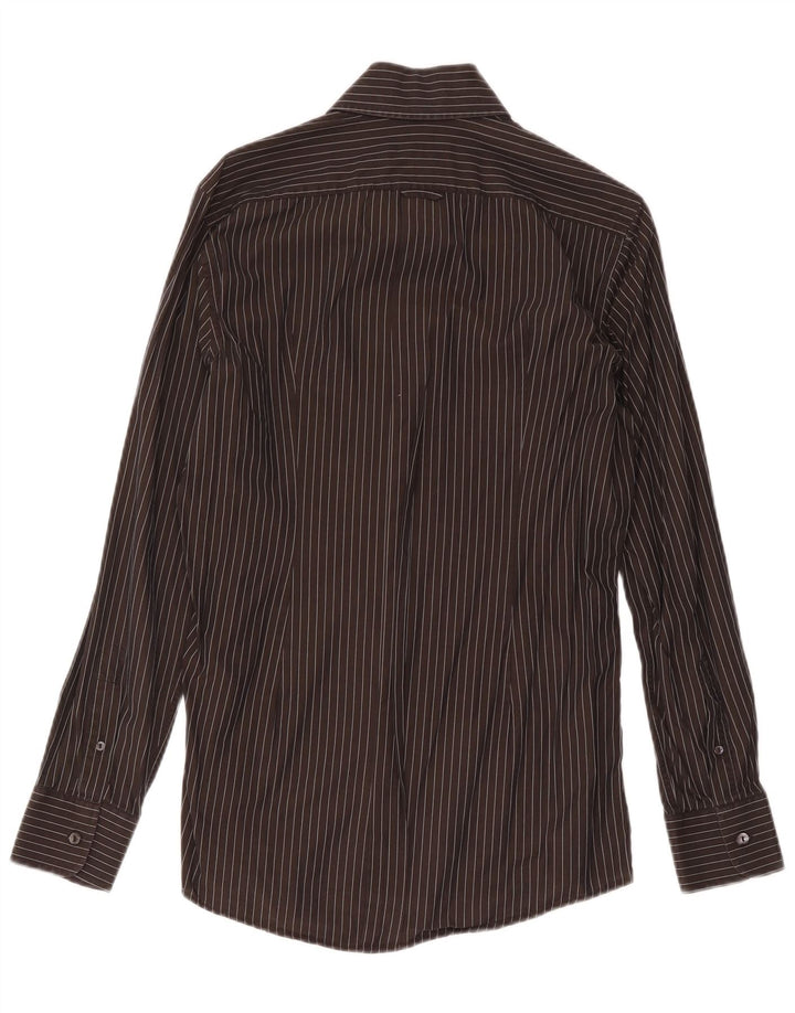 Мужская рубашка Dolce & Gabbana, размер 40 15 1/2, средняя, черная в тонкую полоску