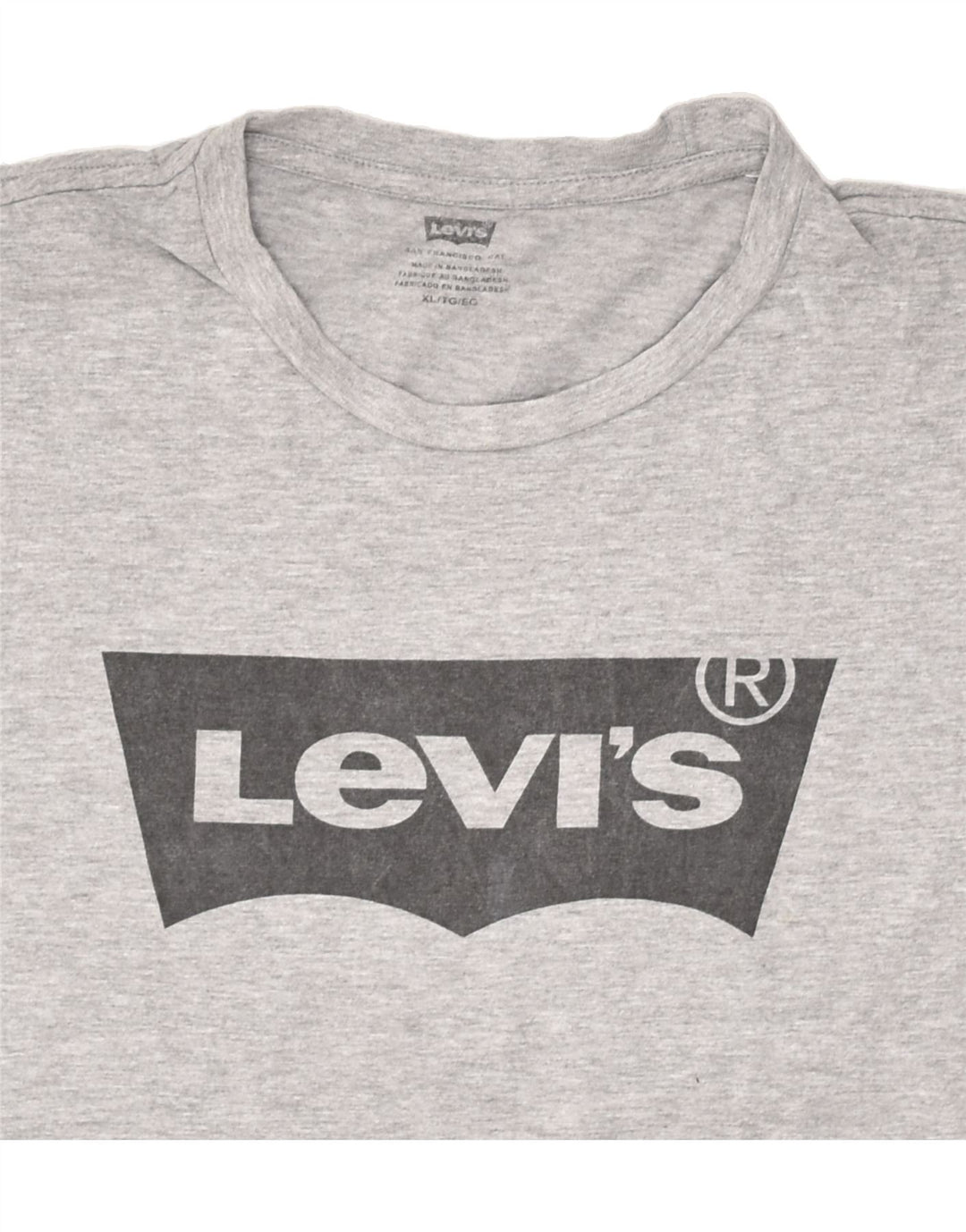 LEVI'S Womens Graphic T-Shirt Top UK 18 XL Grey Cotton | Vintage Levi's | Thrift | Second-Hand Levi's | Used Clothing | Messina Hembry 