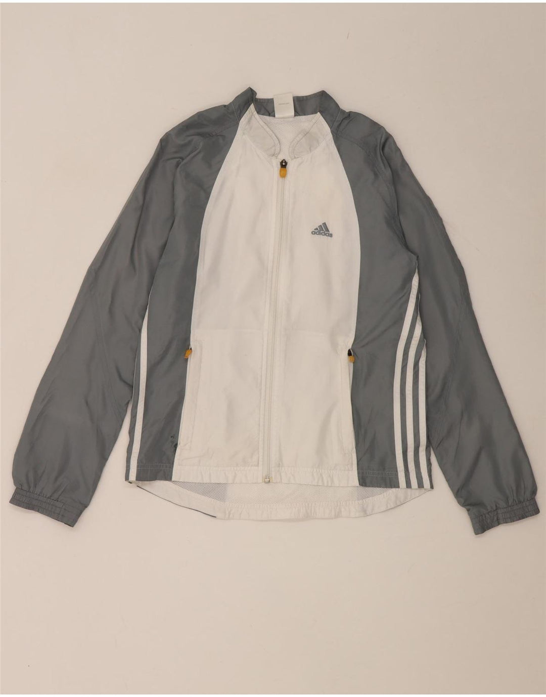 Женский спортивный костюм Adidas Top Jacket UK 10, маленький серый с цветными блоками