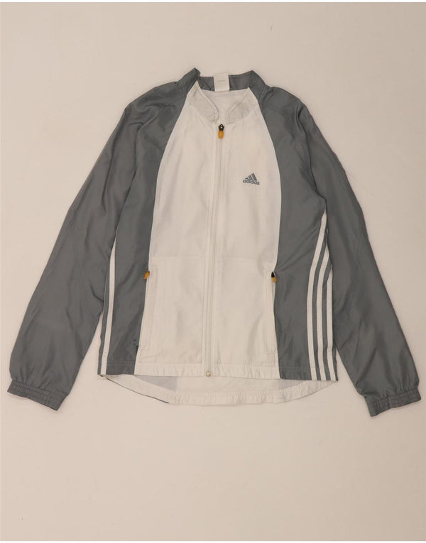 Женский спортивный костюм Adidas Top Jacket UK 10, маленький серый с цветными блоками