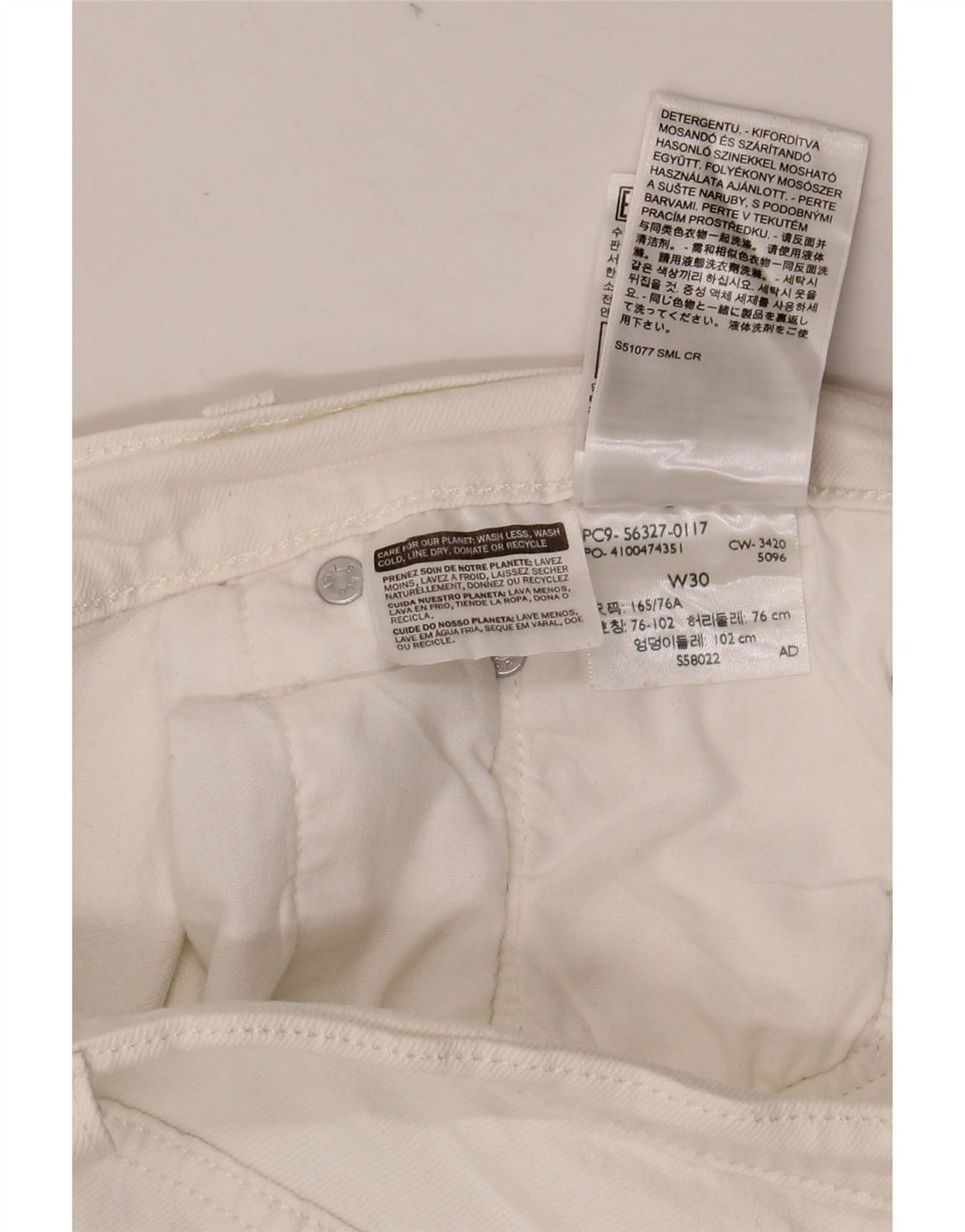 Женские джинсовые шорты LEVI'S 501 W30, средний белый хлопок, хлопок