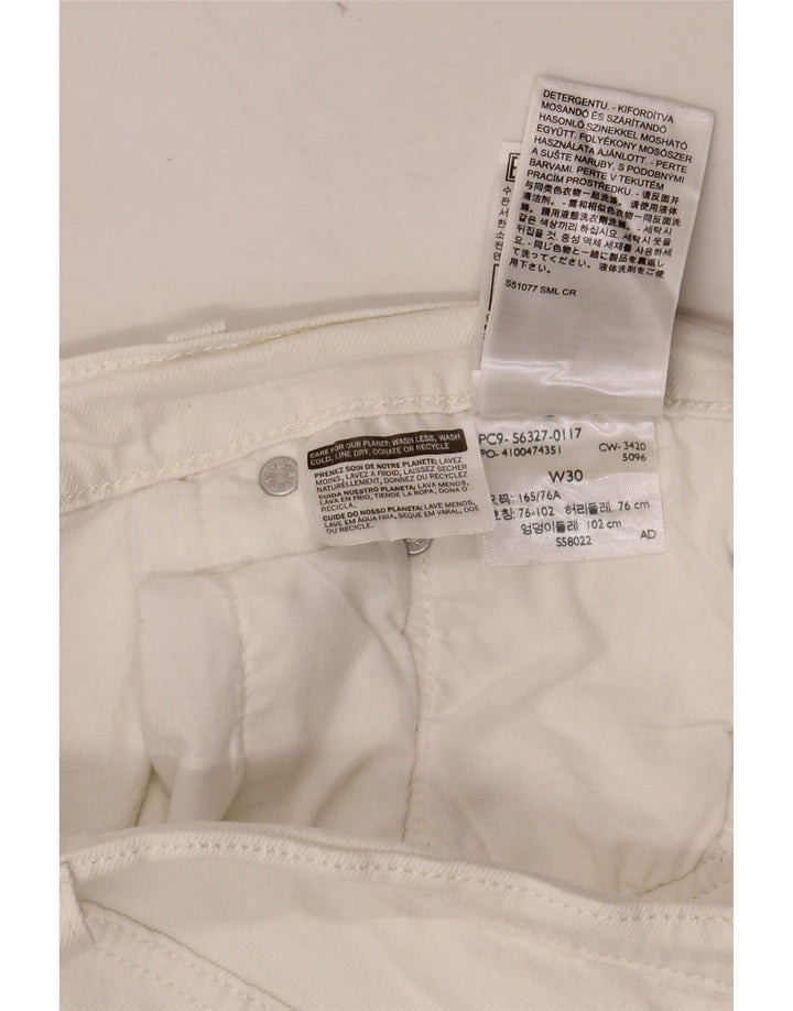 Женские джинсовые шорты LEVI'S 501 W30, средний белый хлопок, хлопок