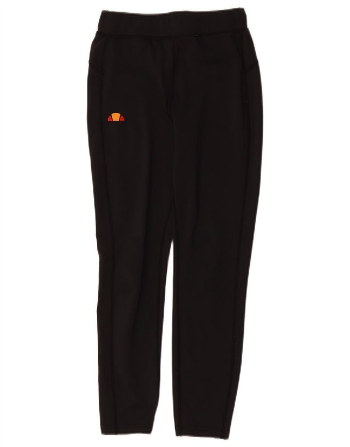 Женские укороченные леггинсы с рисунком Ellesse UK 8, маленькие черные из полиэстера