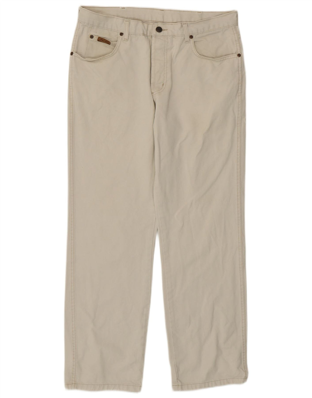 Мужские прямые джинсы Wrangler W34 L30 из белого хлопка