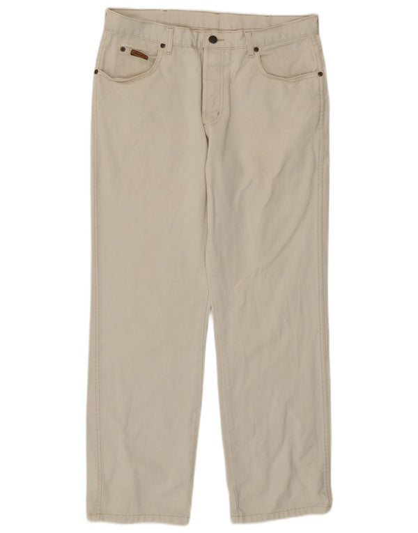 Мужские прямые джинсы Wrangler W34 L30 из белого хлопка