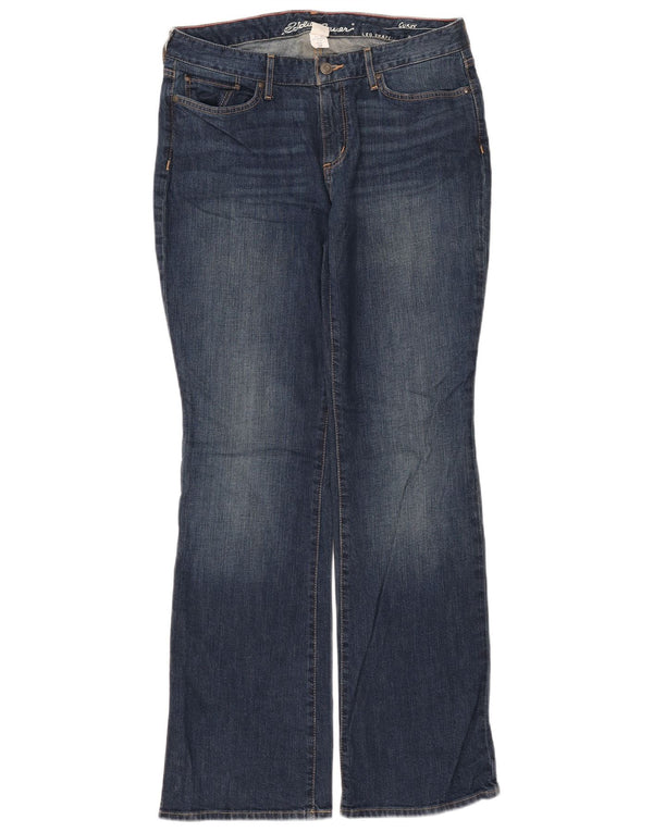 Женские джинсы Eddie Bauer Curvy Bootcut, большие размеры W32 L33, синий хлопок, США 10