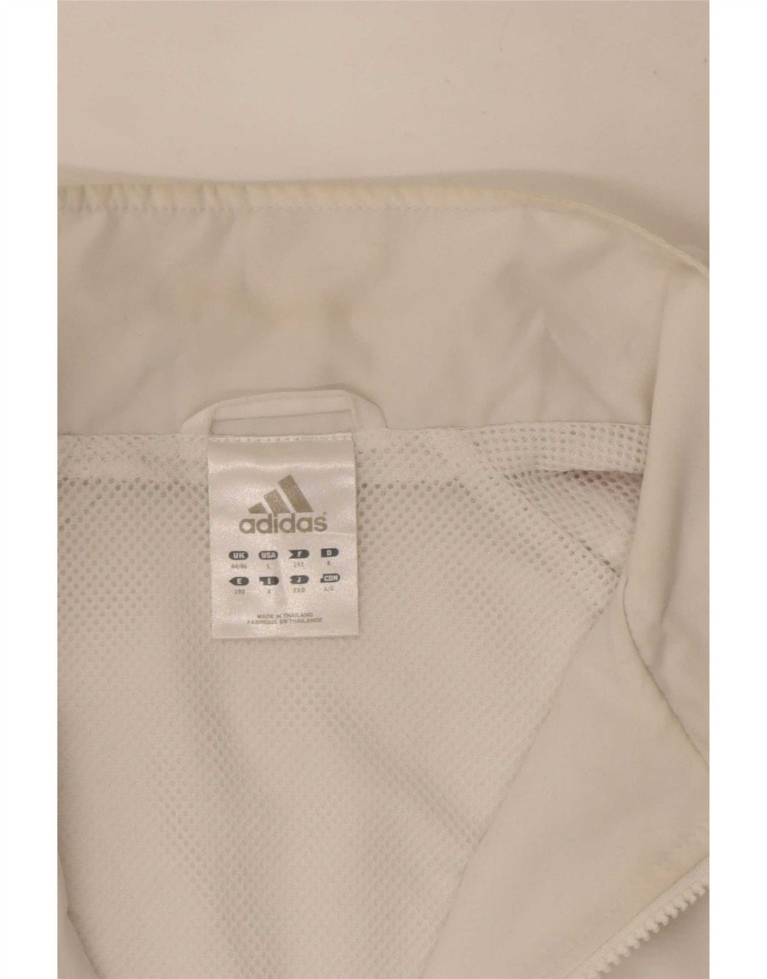 Мужская спортивная куртка Adidas UK 44/46, большой белый полиэстер с цветными блоками