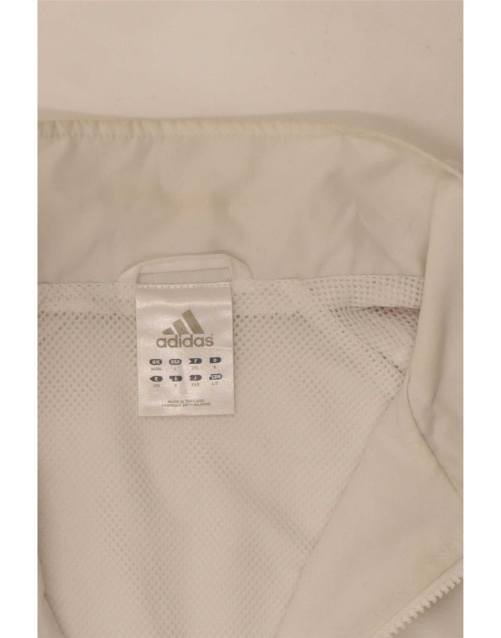 Мужская спортивная куртка Adidas UK 44/46, большой белый полиэстер с цветными блоками