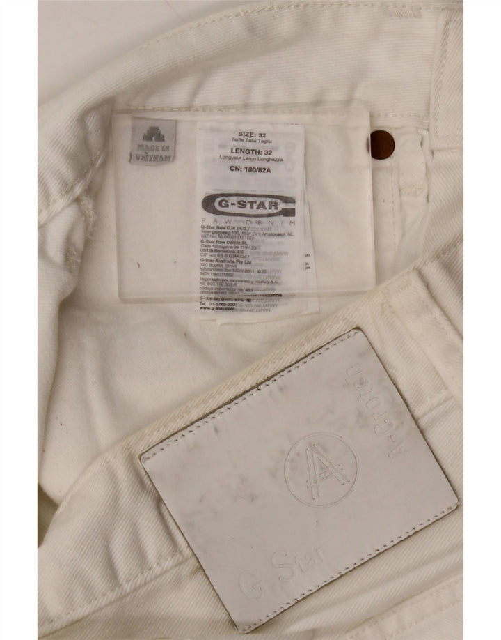 Мужские прямые джинсы G-STAR W32 L32, белый хлопок