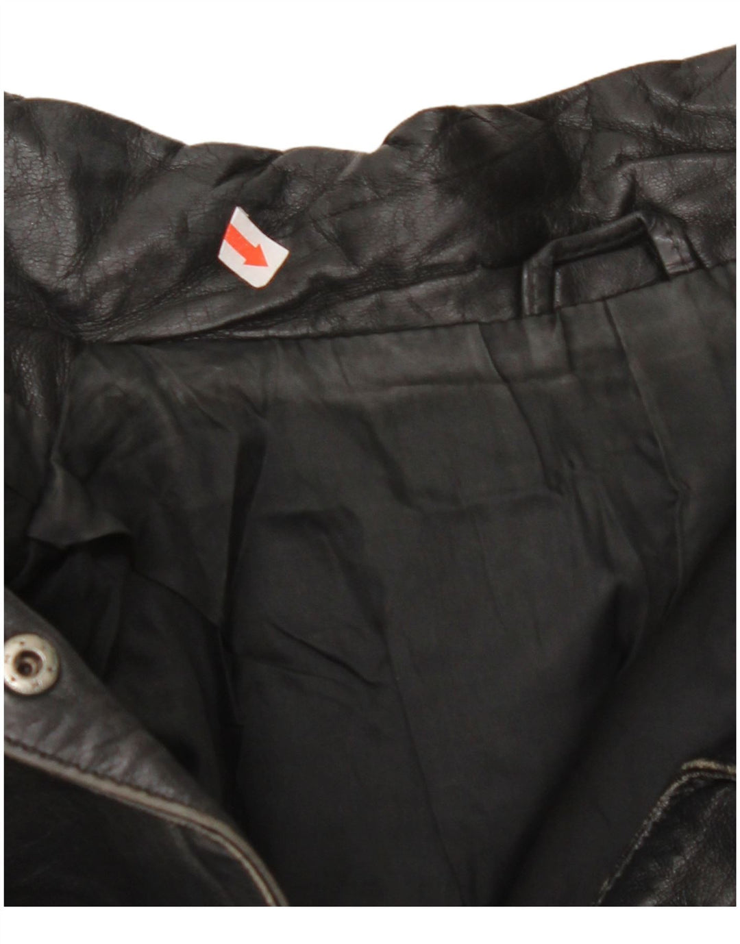 ВИНТАЖНАЯ женская кожаная куртка оверсайз EU 42, большая черная кожа