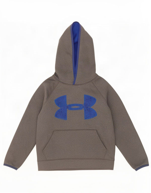 Джемпер с капюшоном и рисунком Cold Gear для мальчиков Under Armour, маленький серый цвет, 7–8 лет
