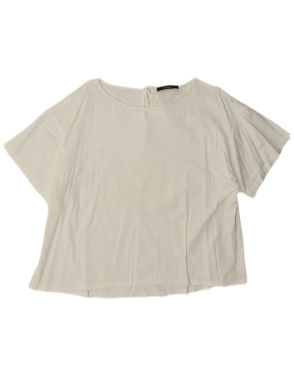 Женская блузка выходного дня Max Mara, Великобритания, 18 XL, белая