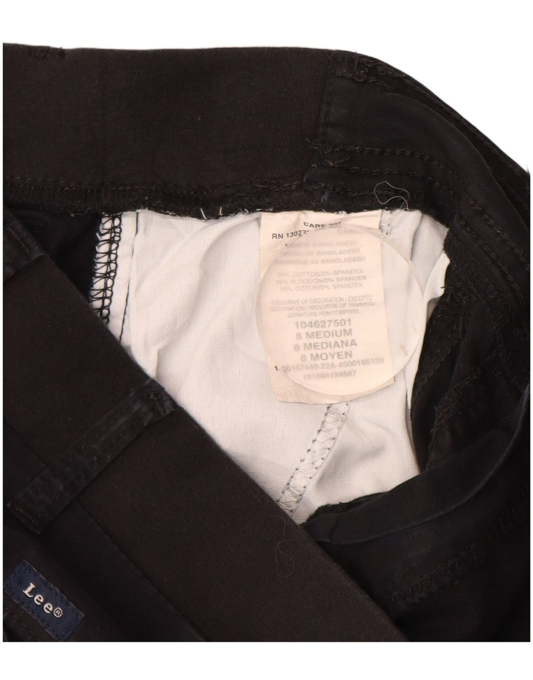 Женские шорты карго свободного покроя Lee со средней посадкой США 8, средний размер W30, черный хлопок