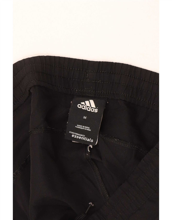 Мужские спортивные брюки Adidas среднего размера из полиэстера черного цвета