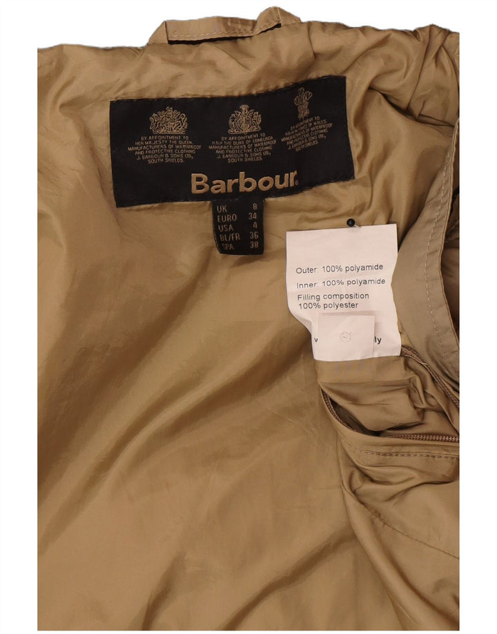 Женская стеганая куртка Barbour UK 8 маленькая бежевая из полиамида