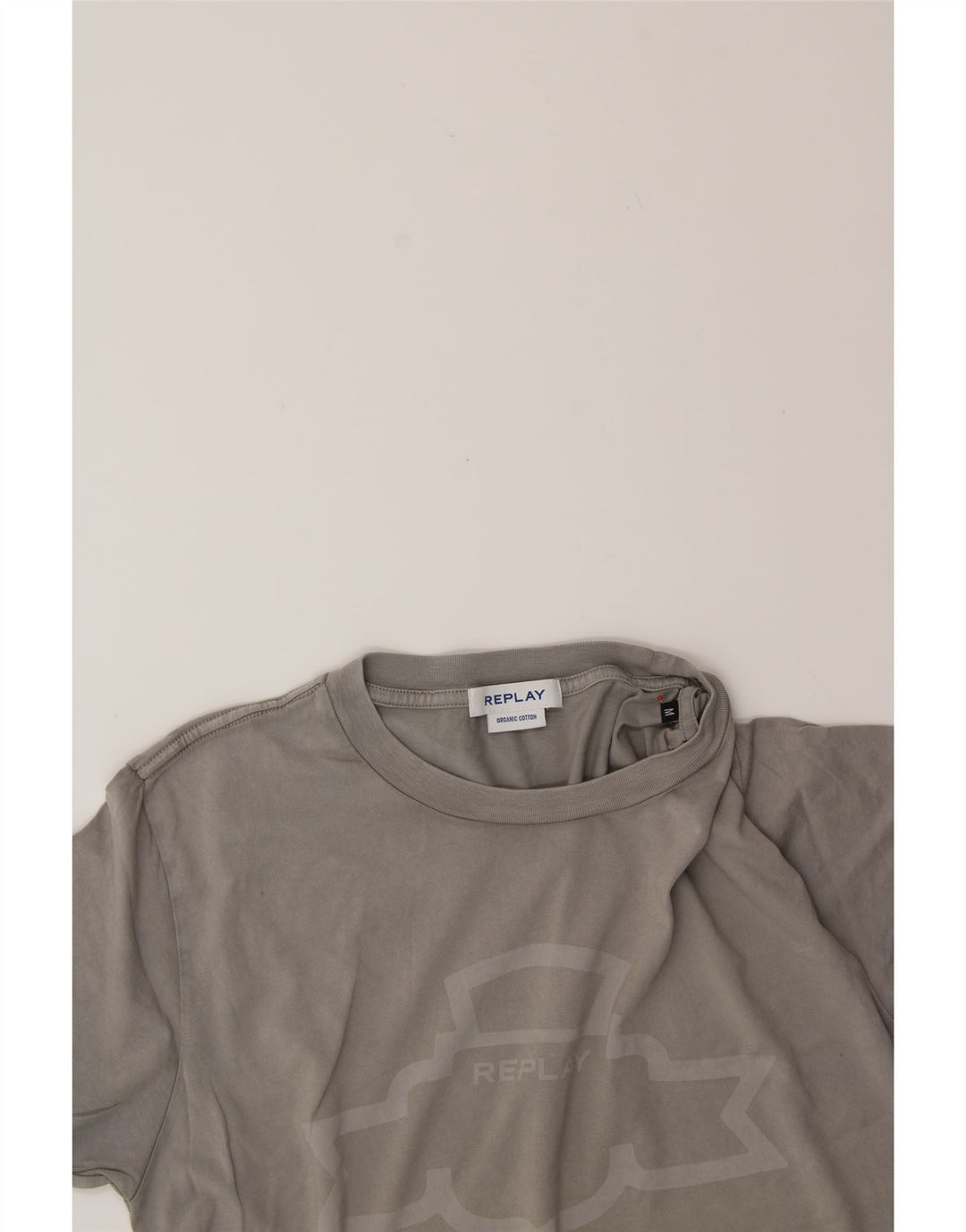 REPLAY Mens Graphic T-Shirt Top Medium Grey Cotton Vintage Replay and Second-Hand Replay from Messina Hembry 