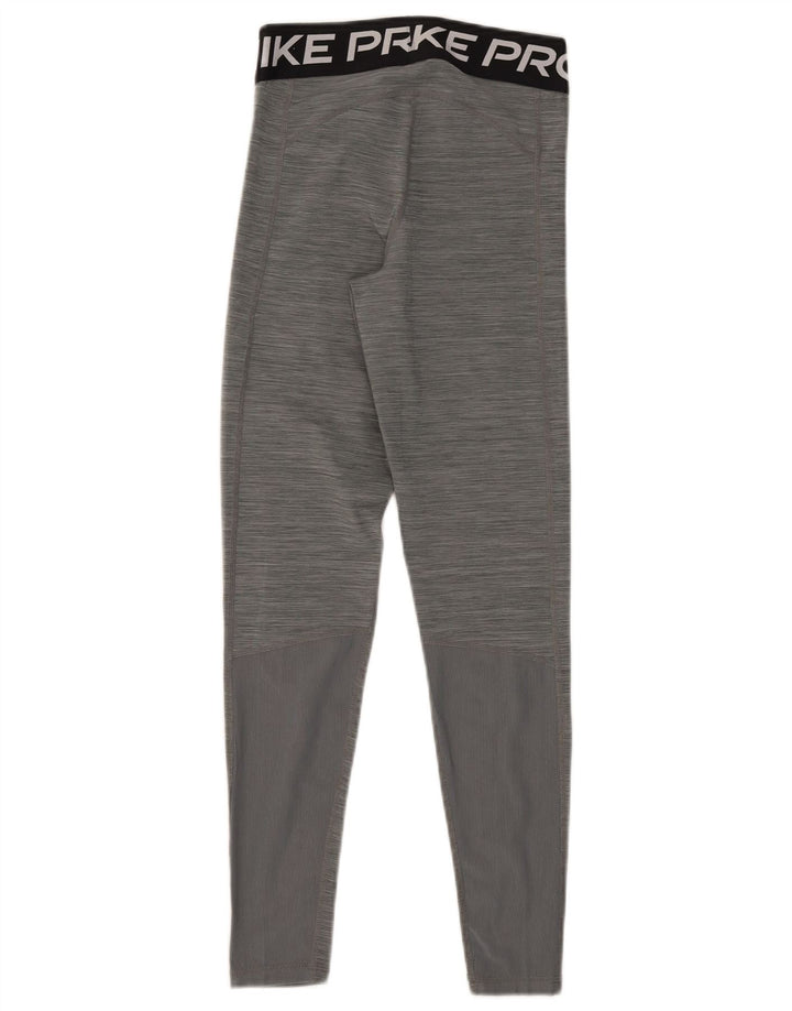 Женские леггинсы с рисунком Nike Dri Fit UK 8, маленькие серые в крапинку