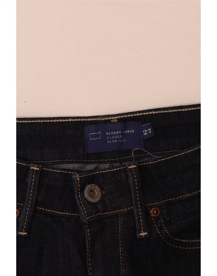 Женские узкие джинсы Levi's W27 L31 темно-синего цвета, хлопок