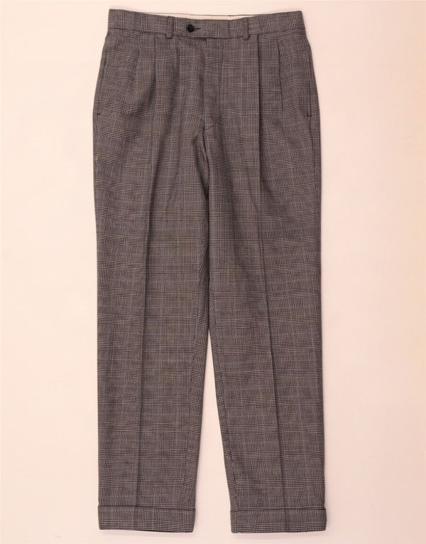 Мужские костюмные брюки Marks & Spencer St. Michael W32 L31 серые в клетку