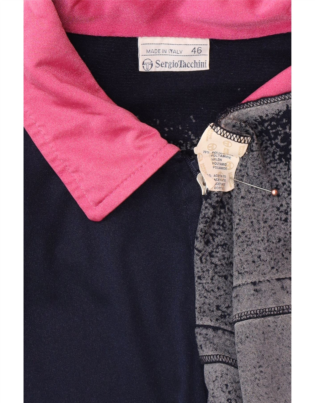 SERGIO TACCHINI Мужская спортивная куртка с графическим рисунком, маленькая темно-синяя куртка