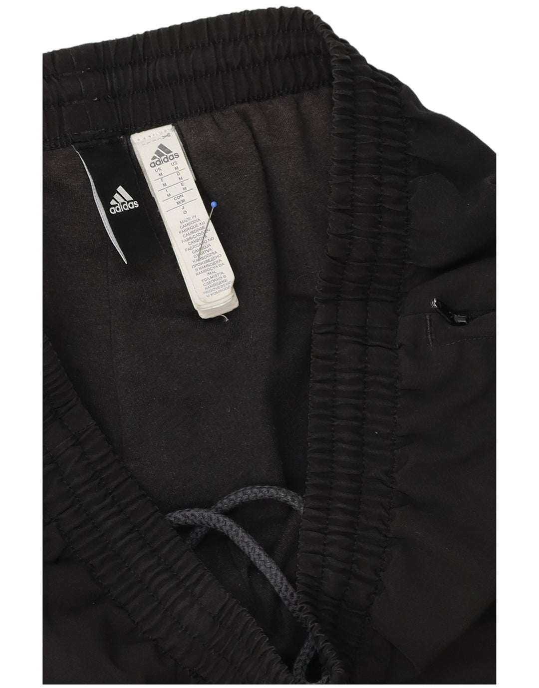 Мужские спортивные брюки ADIDAS, джоггеры, средний черный, полиэстер