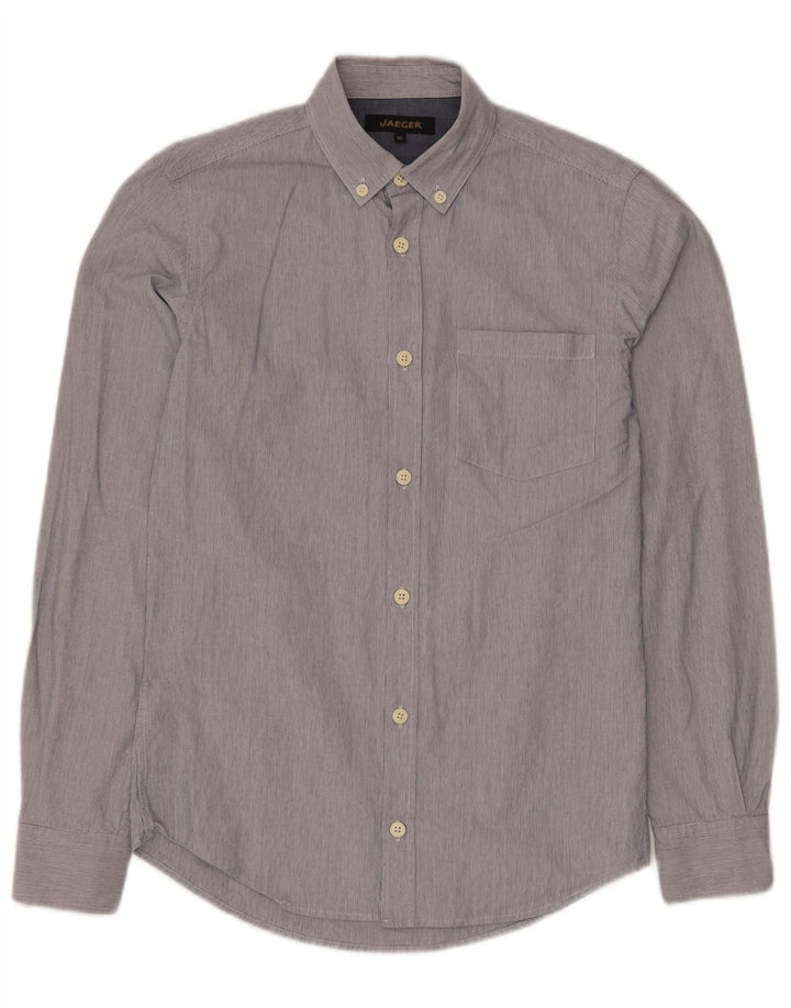 Мужская рубашка JAEGER XS, темно-синяя, хлопковая в тонкую полоску