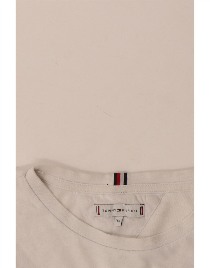 Tommy Hilfiger Топ с рисунком для мальчиков с длинными рукавами, 11–12 лет, белый