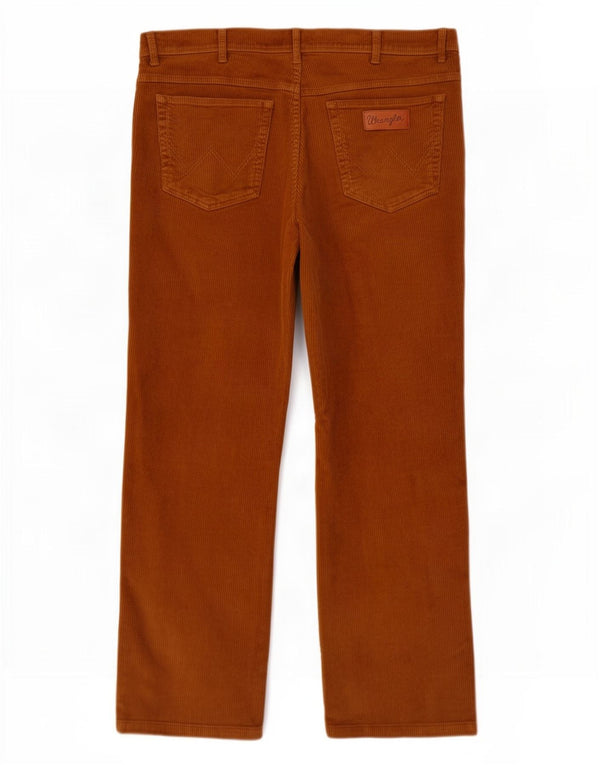 Мужские прямые вельветовые брюки Wrangler Texas W36 L32, коричневые, хлопковые