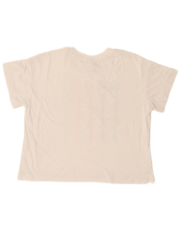 Женская укороченная футболка с рисунком Champion UK 14, средний белый цвет