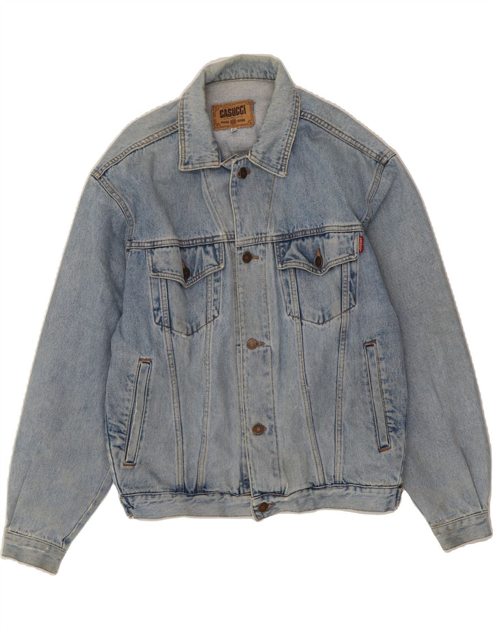 CASUCCI Mens Denim Jacket UK 38 Medium Blue Vintage Casucci and Second-Hand Casucci from Messina Hembry 