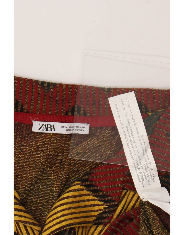 Мужская рубашка с коротким рукавом Zara, средний разноцветный полиэстер с шевроном